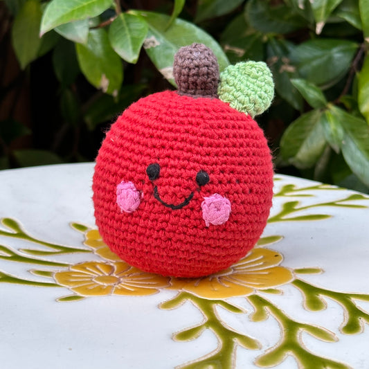 Apple Rattle - Red